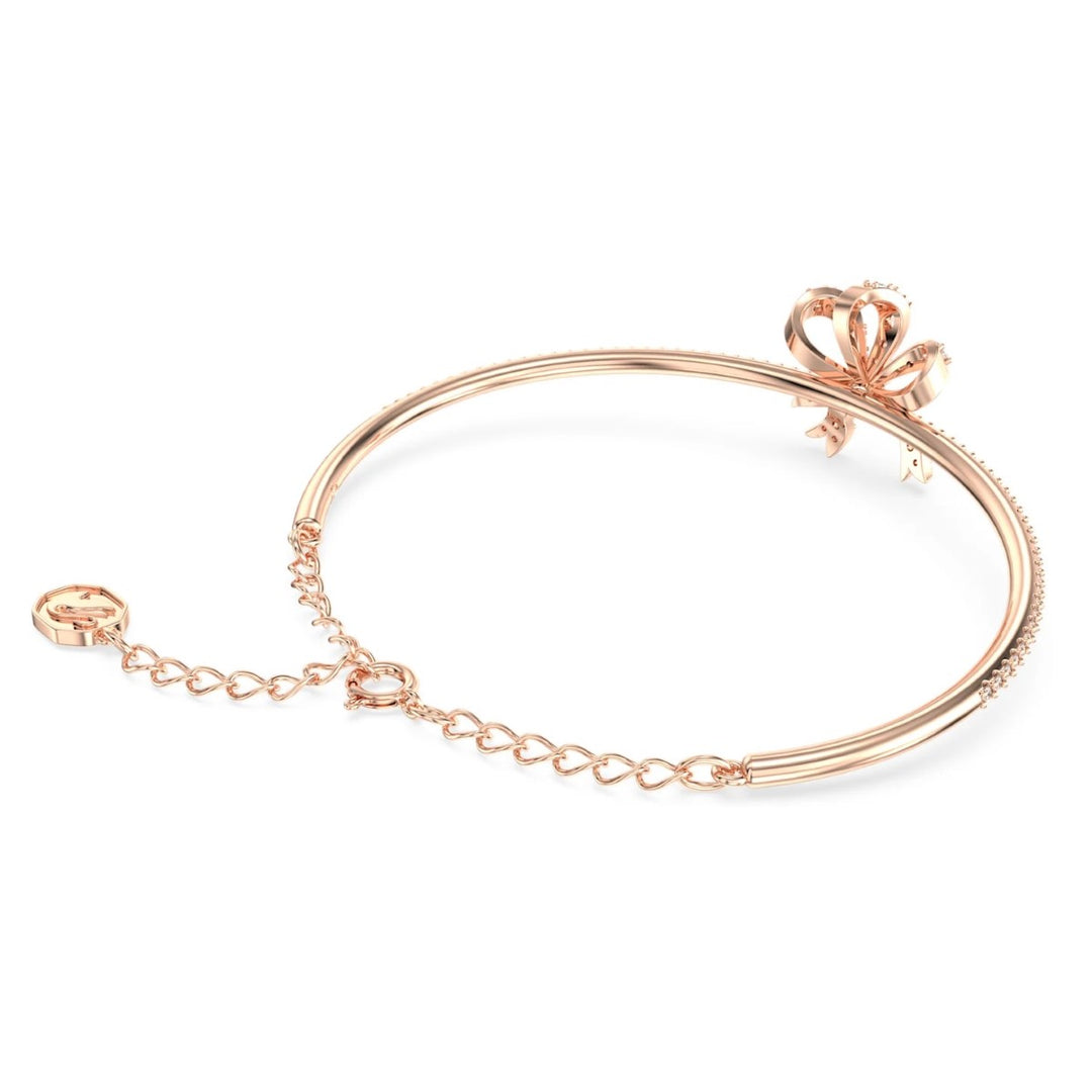 Swarovski Volta Bow Bangle - White with Rose Gold Tone Plating 5647565