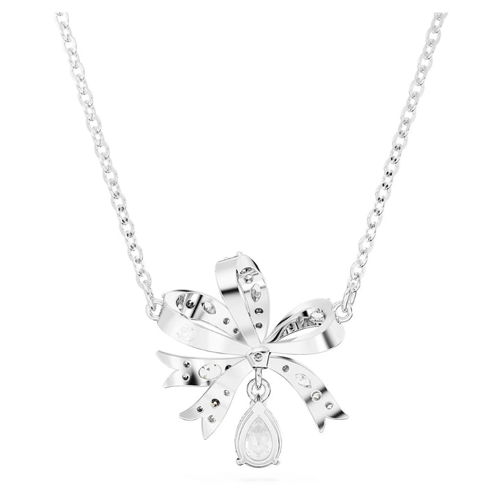Swarovski Volta Small Bow Necklace - White with Rhodium Plating 5647583