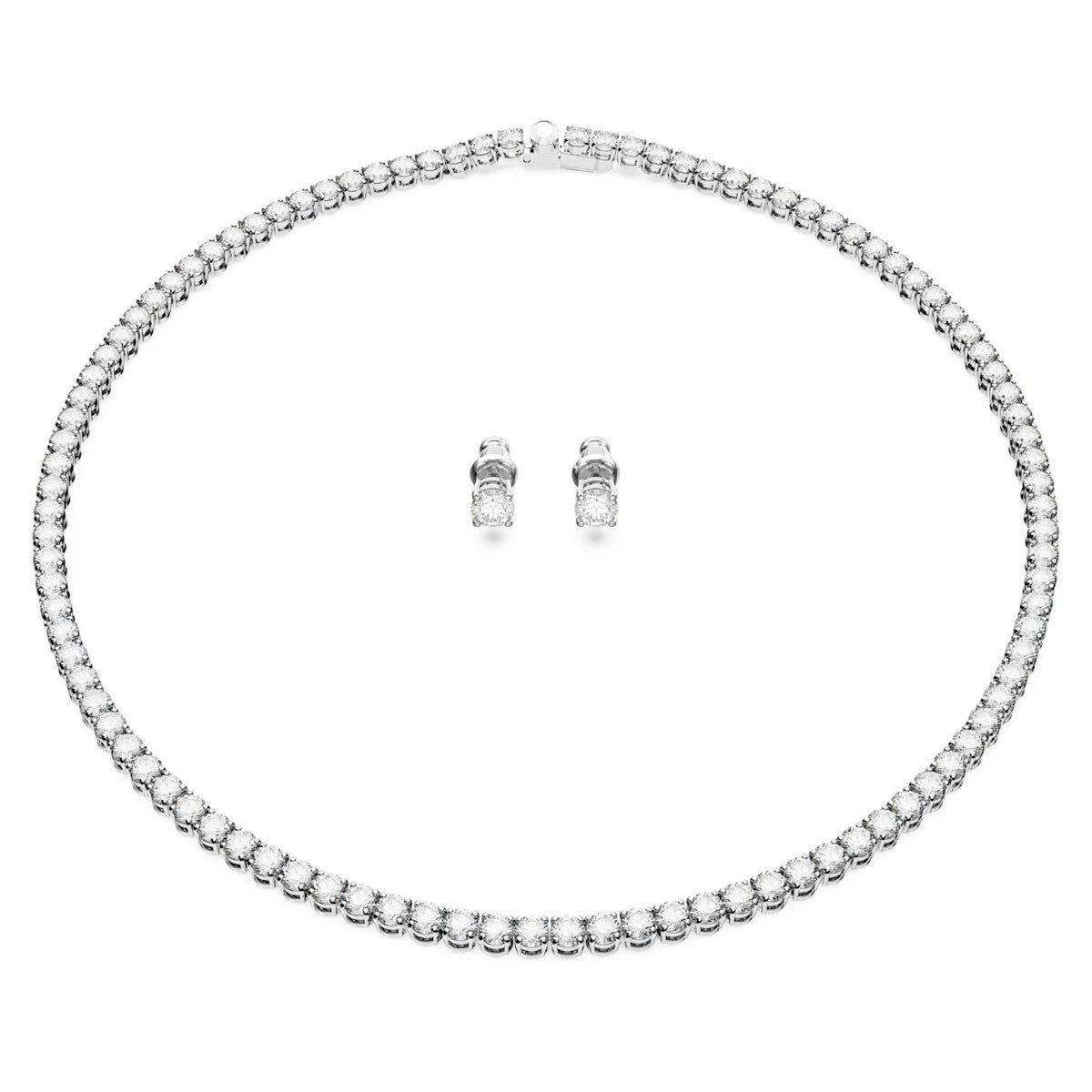 Swarovski Matrix Tennis Set | White with Rhodium Plating | 5647730