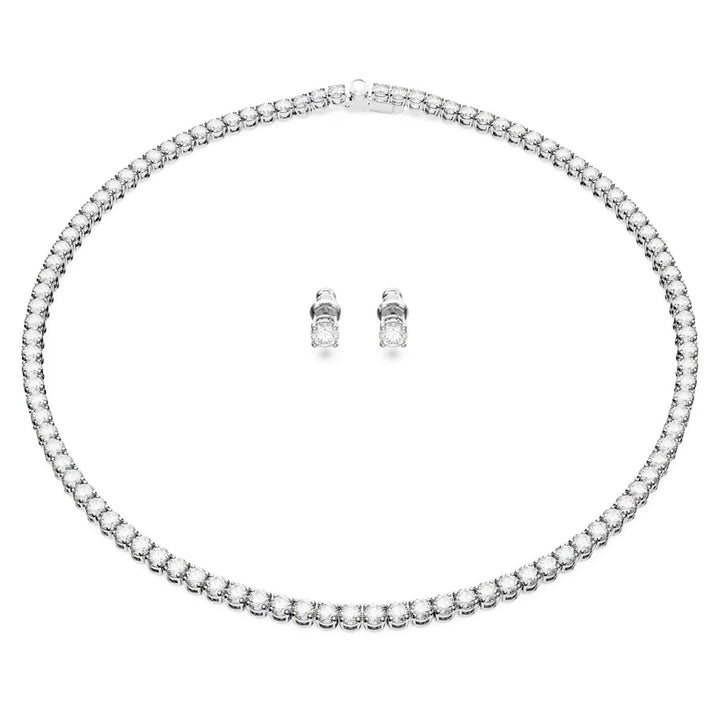 Swarovski Matrix Tennis Necklace - White with Rhodium Plating 5661257