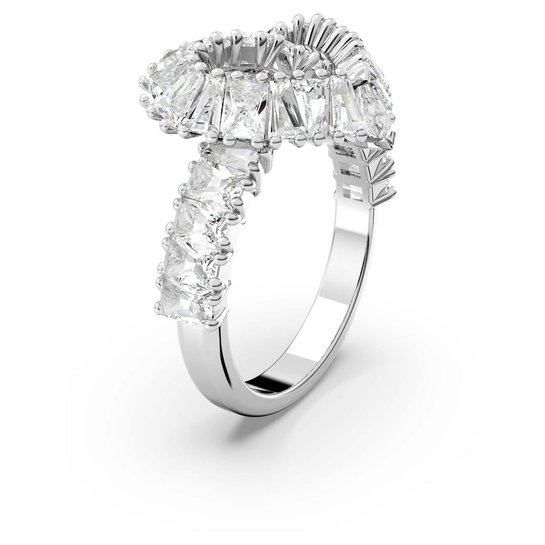 Niche Jewellery Swarovski Matrix Ring - White with Rhodium Plating detail