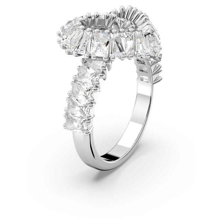 Niche Jewellery Swarovski Matrix Ring - White with Rhodium Plating detail