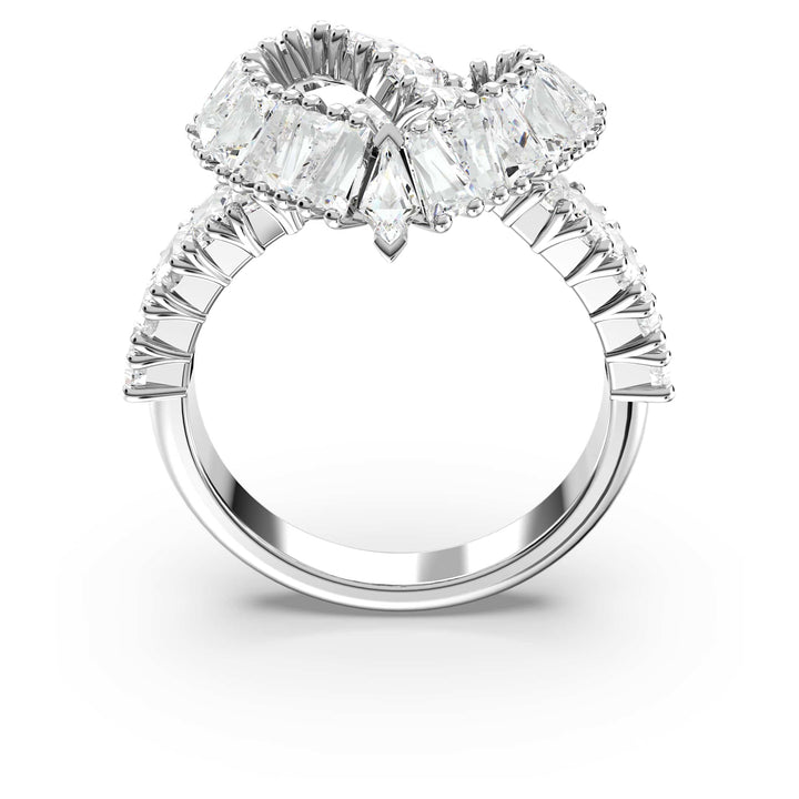 Niche Jewellery Swarovski Matrix Ring - White with Rhodium Plating detail
