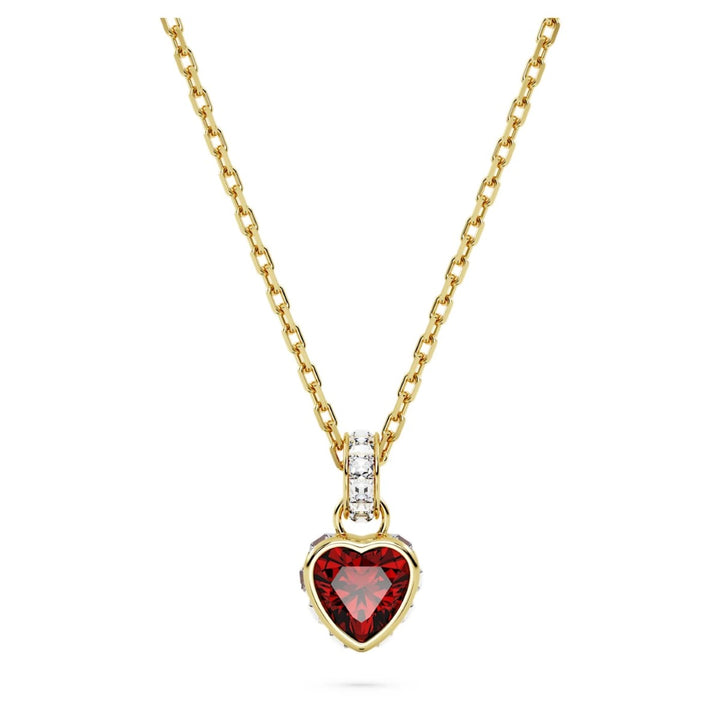 Swarovski Stilla Heart Pendant Necklace - Red with Gold Tone Plating 5648750