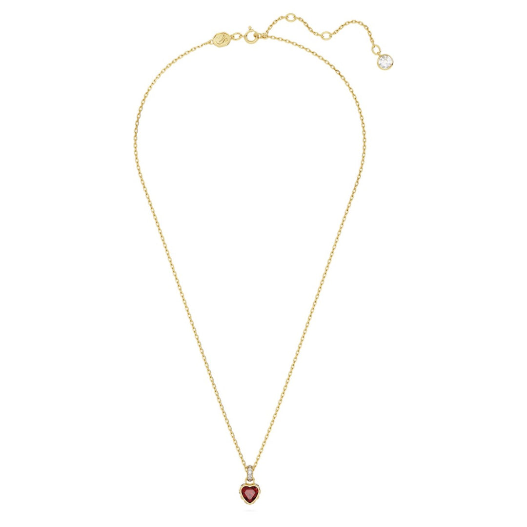  Swarovski Stilla Heart Pendant Necklace - Red with Gold Tone Plating 5648750