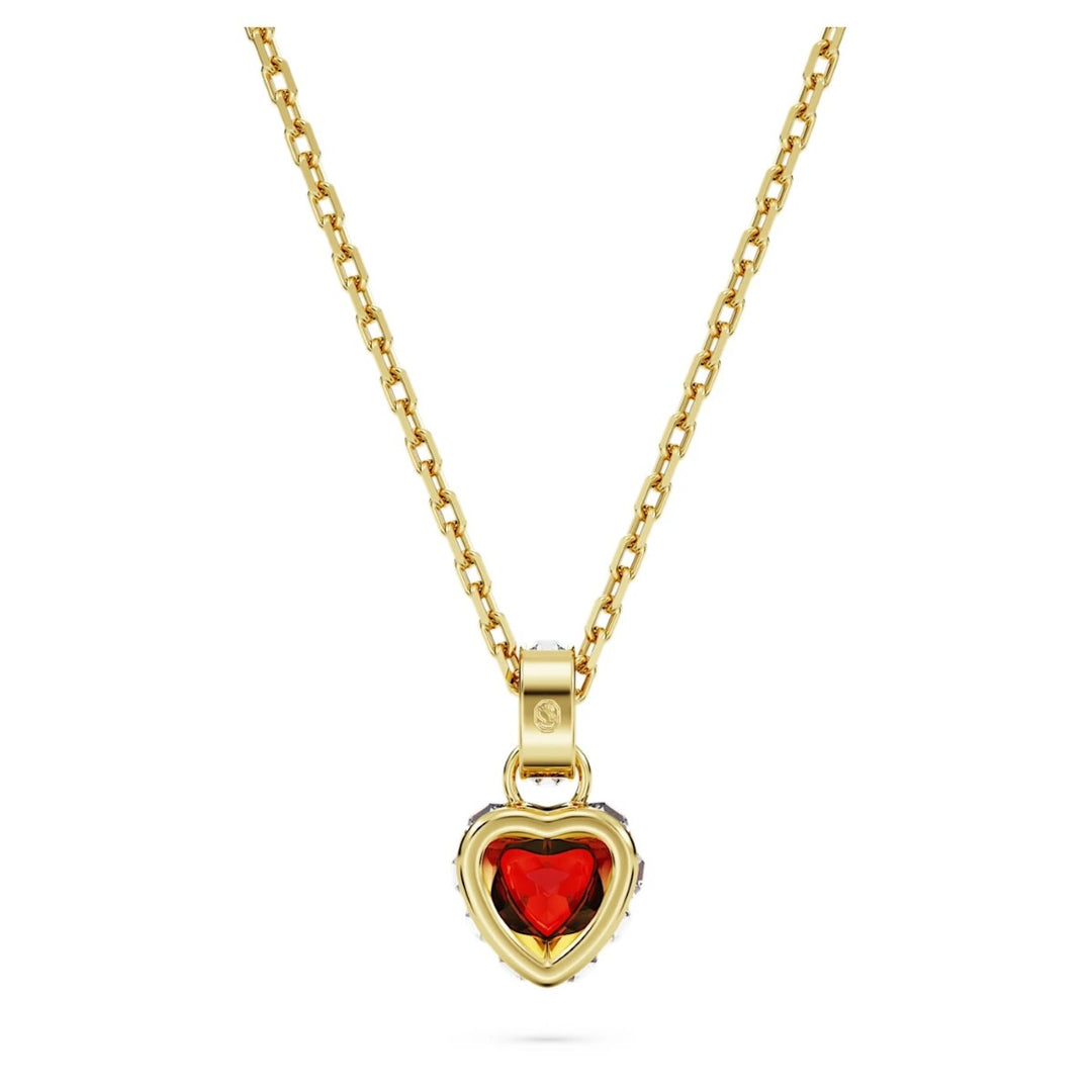  Swarovski Stilla Heart Pendant Necklace - Red with Gold Tone Plating 5648750