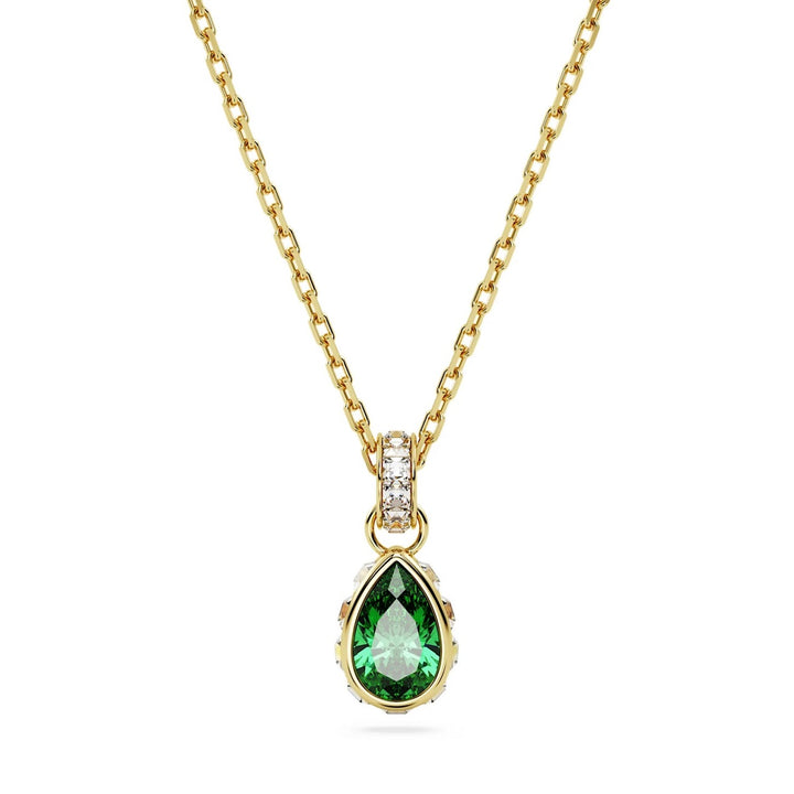 Swarovski Stilla Pear Cut Pendant - Green with Gold Tone Plating 5648751