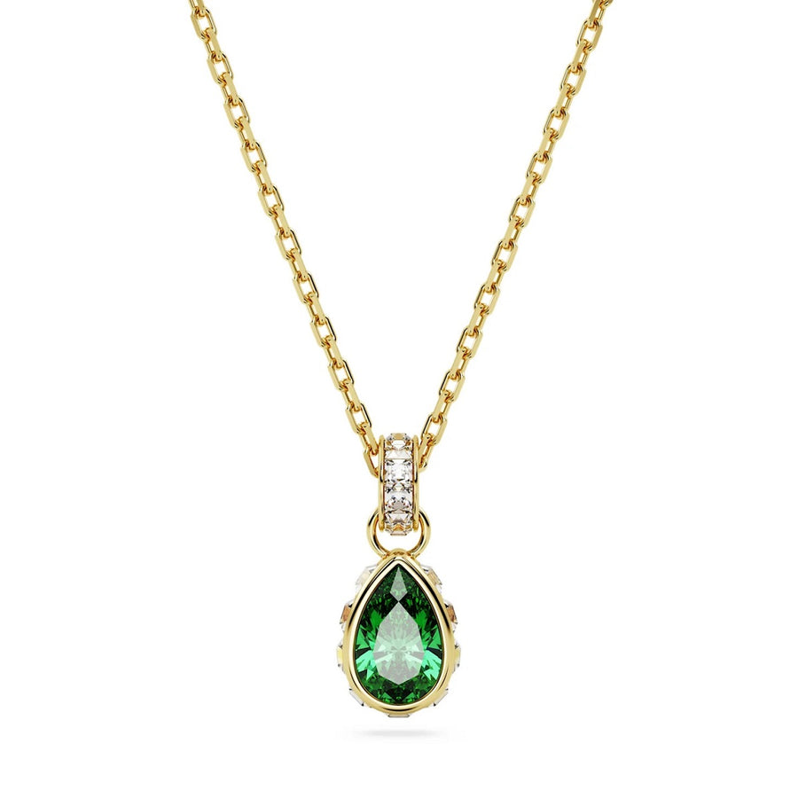 Swarovski Stilla Pear Cut Pendant - Green with Gold Tone Plating 5648751