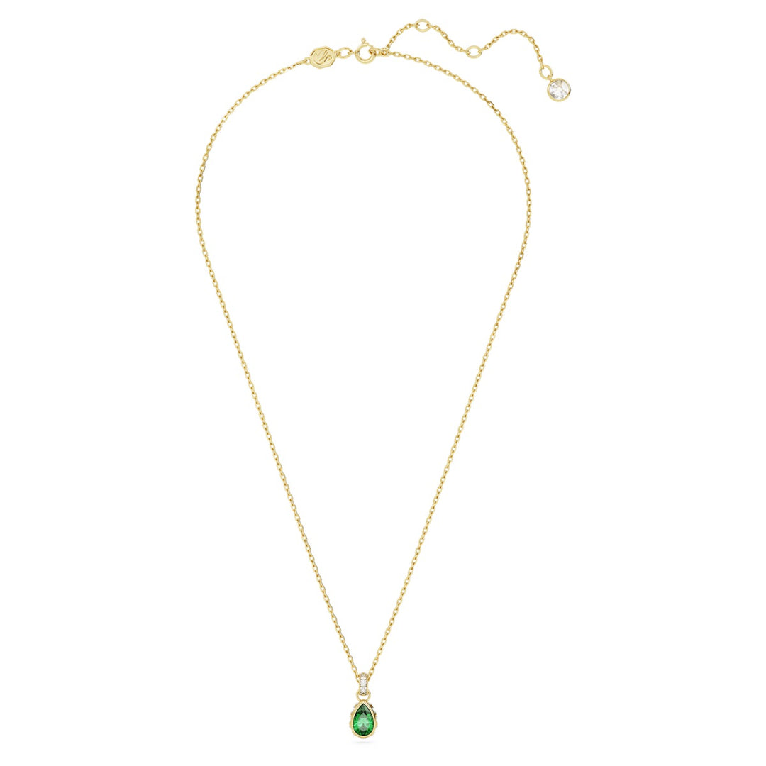 Swarovski Stilla Pear Cut Pendant - Green with Gold Tone Plating 5648751