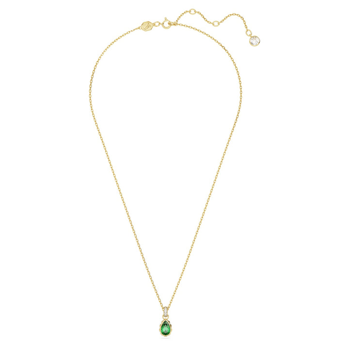 Swarovski Stilla Pear Cut Pendant - Green with Gold Tone Plating 5648751