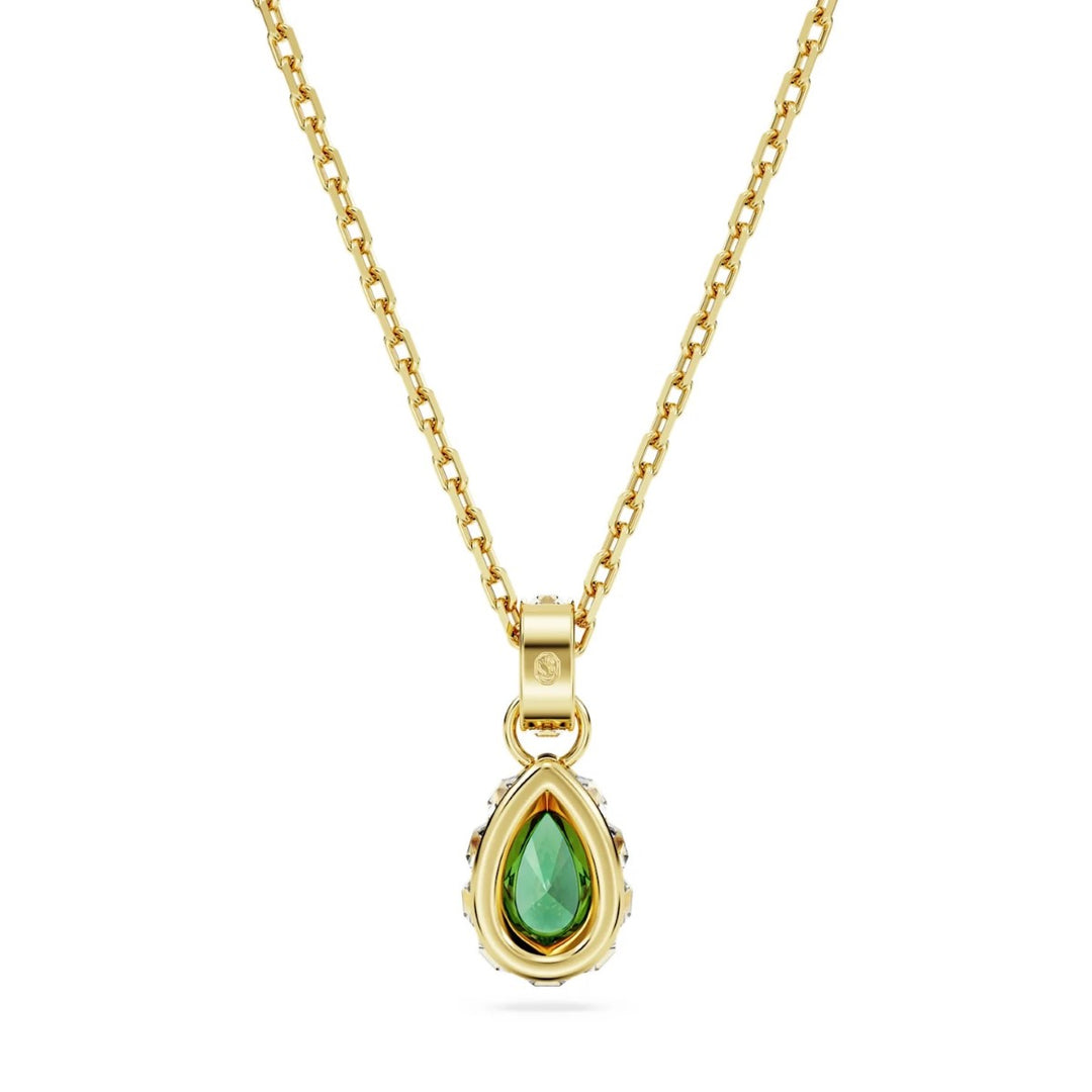 Swarovski Stilla Pear Cut Pendant - Green with Gold Tone Plating 5648751