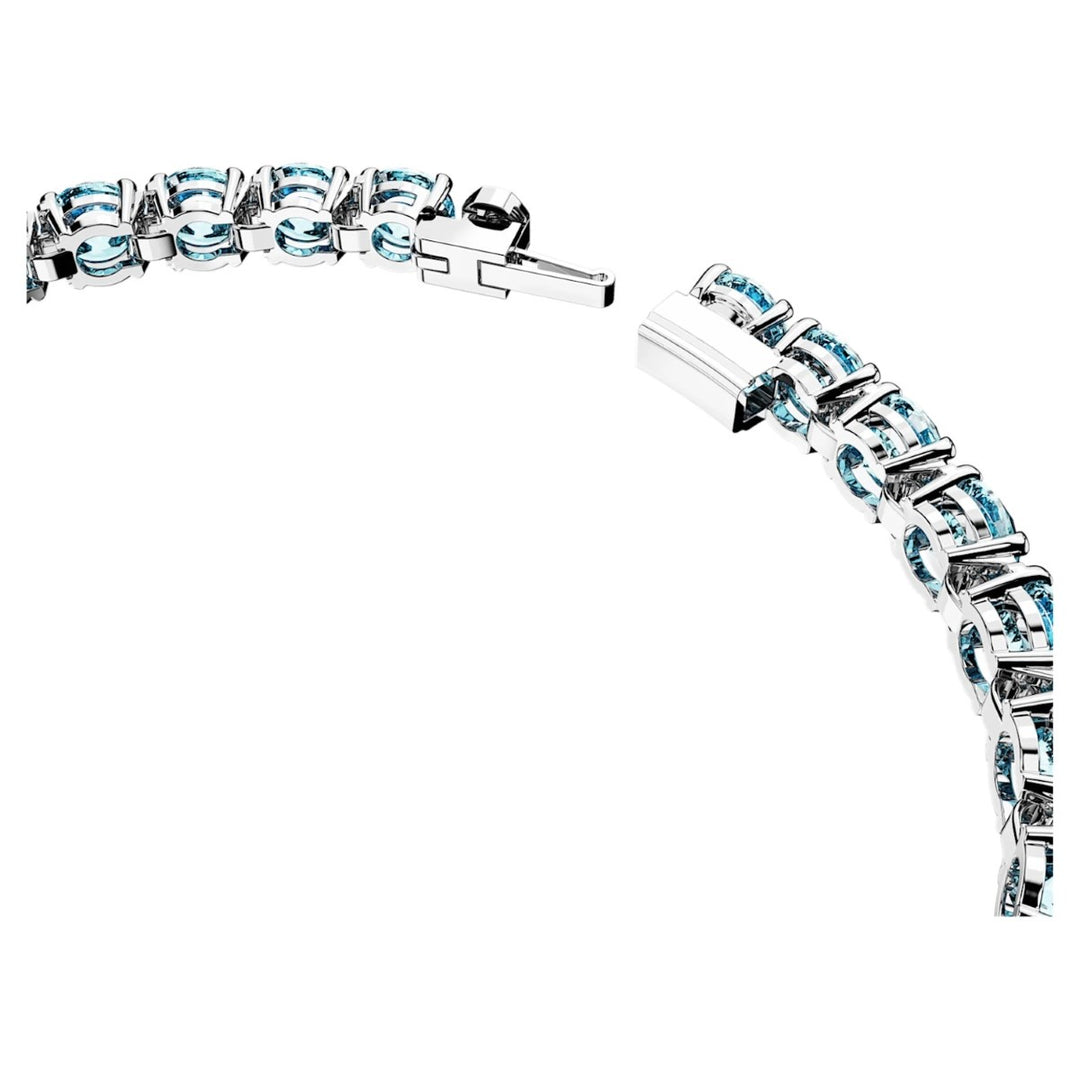 Swarovski Matrix Tennis Bracelet Large - Blue with Rhodium Plating 5648928