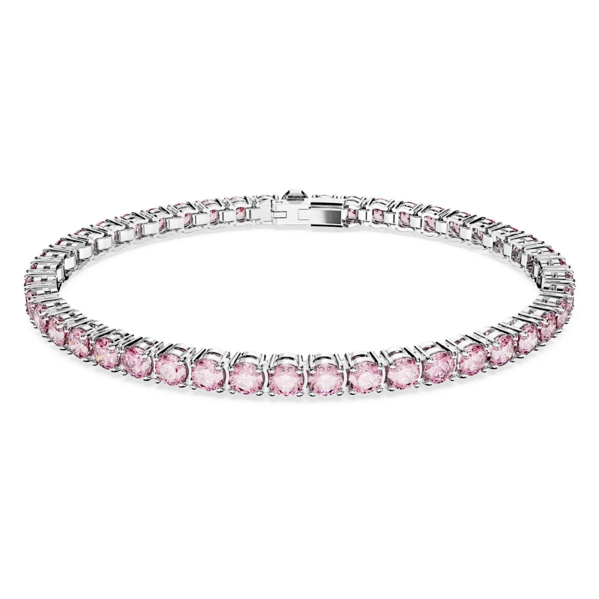 【美品】SWAROVSKI Rosette pink Braceletクリスタル Swarovski Matrix Tennis Bracelet | Pink with Rhodium Plating