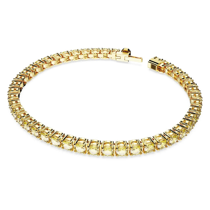 Swarovski Matrix Tennis Bracelet - Yellow with Gold Tone Plating 5648933