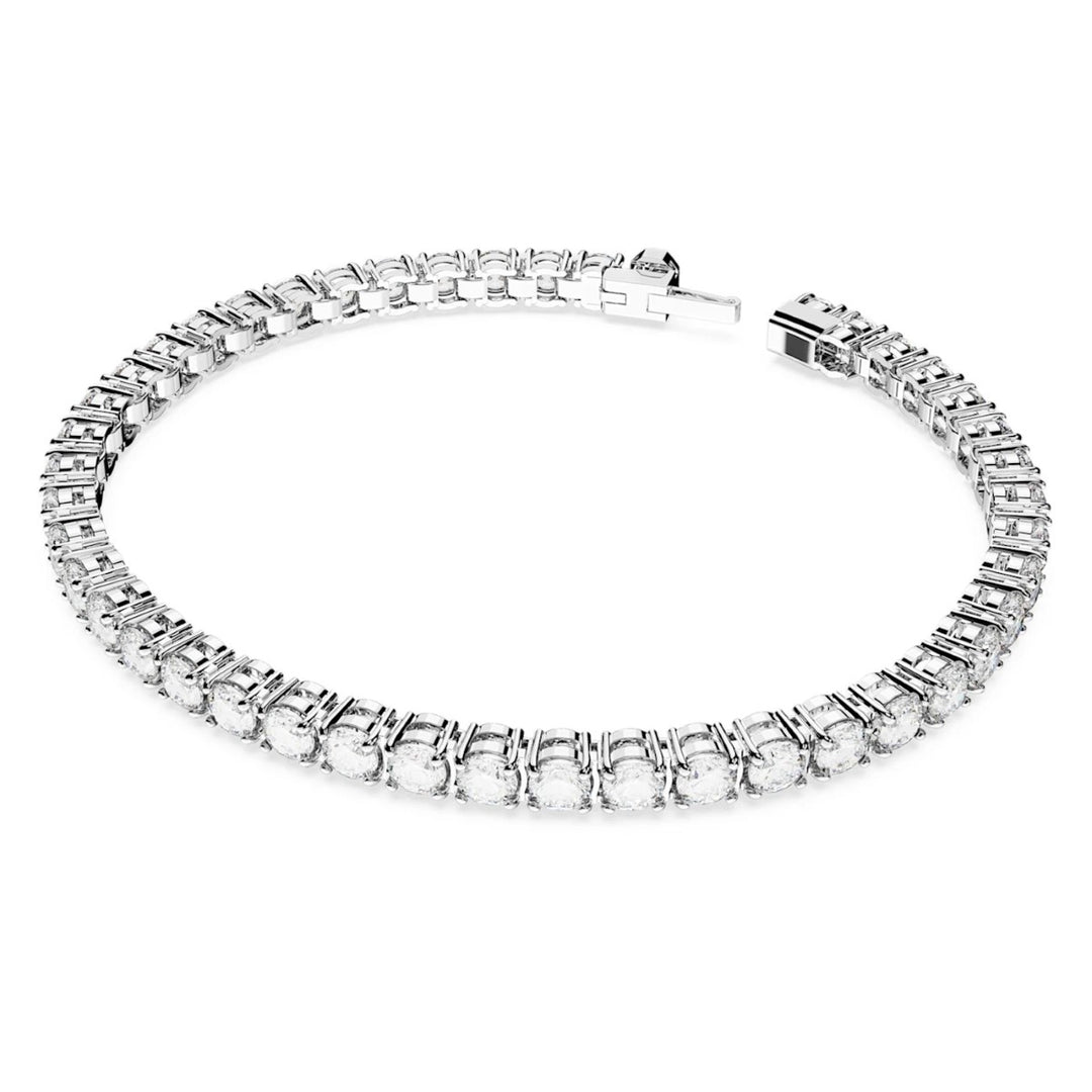 Swarovski Matrix Tennis Bracelet - White with Rhodium Plating 5648937