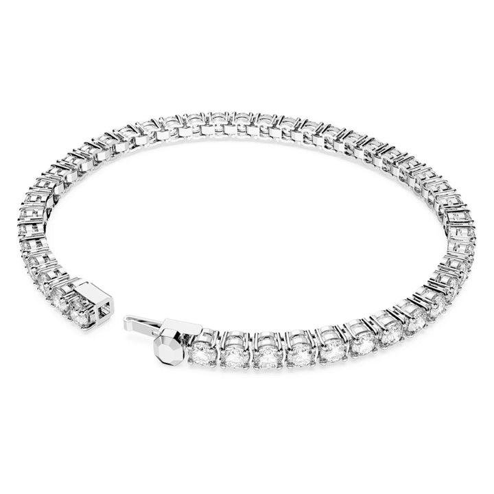 Swarovski Matrix Tennis Bracelet - White with Rhodium Plating 5648937