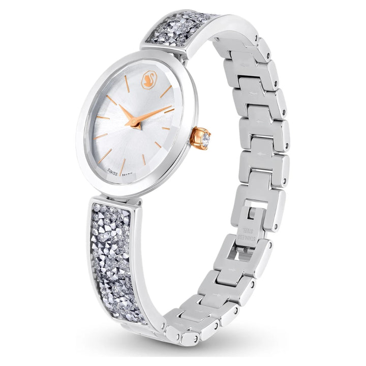 Swarovski Oval Watch Crystal Rock - Metal Bracelet White Stainless Steel 5656878