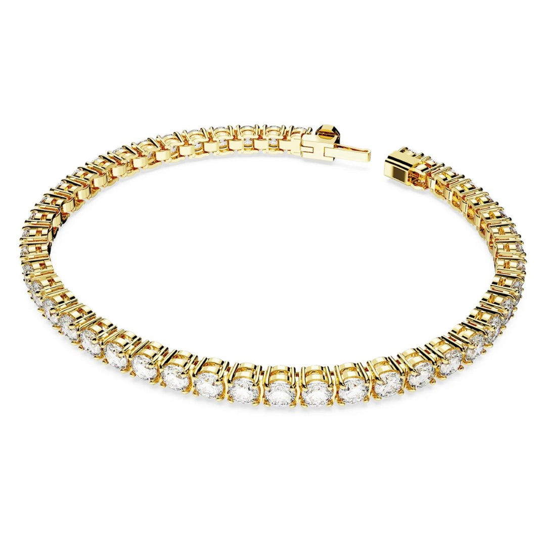 Swarovski Matrix Tennis Bracelet - White with Gold Tone Plating 5657664