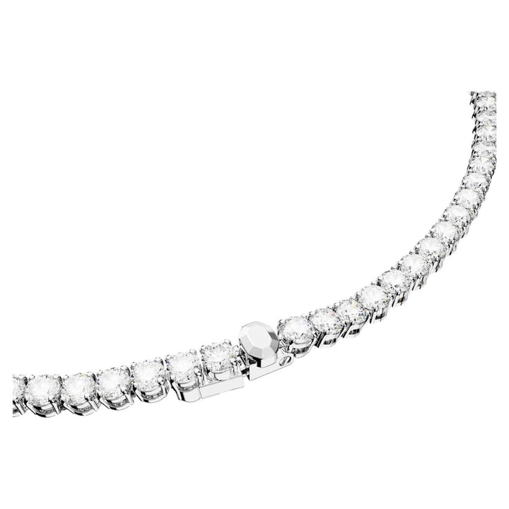 Swarovski Matrix Tennis Necklace - White with Rhodium Plating - Medium 5681796