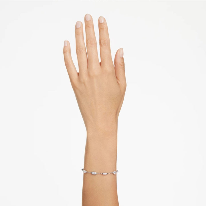 Swarovski Mesmera Bracelet Scattered Design - White with Rhodium Plating 5661530