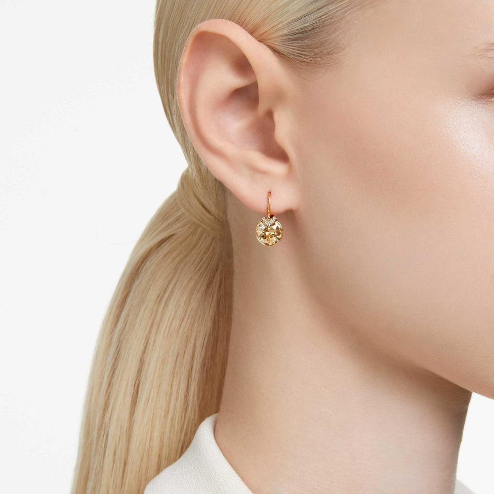 Niche Jewellery Swarovski Bella V Drop Earrings - Gold with Gold Tone Plating detail