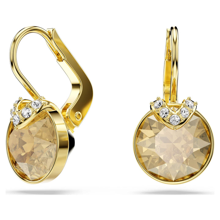 Niche Jewellery Swarovski Bella V Drop Earrings - Gold with Gold Tone Plating