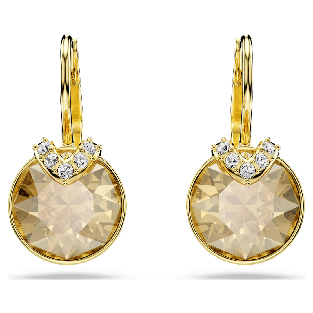 Niche Jewellery Swarovski Bella V Drop Earrings - Gold with Gold Tone Plating detail
