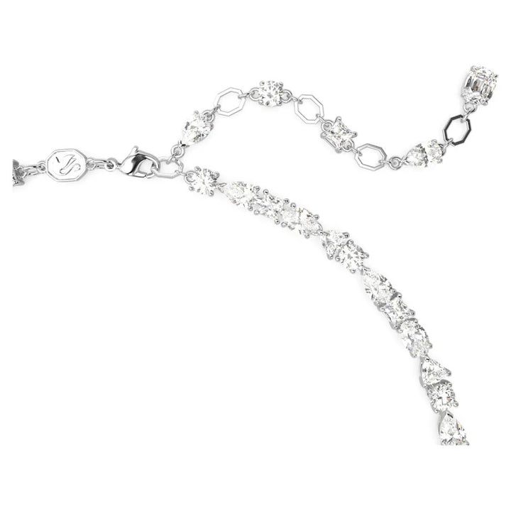 Swarovski Mesmera Necklace - White with Rhodium Plating