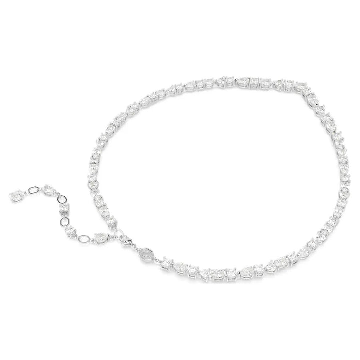 Swarovski Mesmera Necklace - White with Rhodium Plating