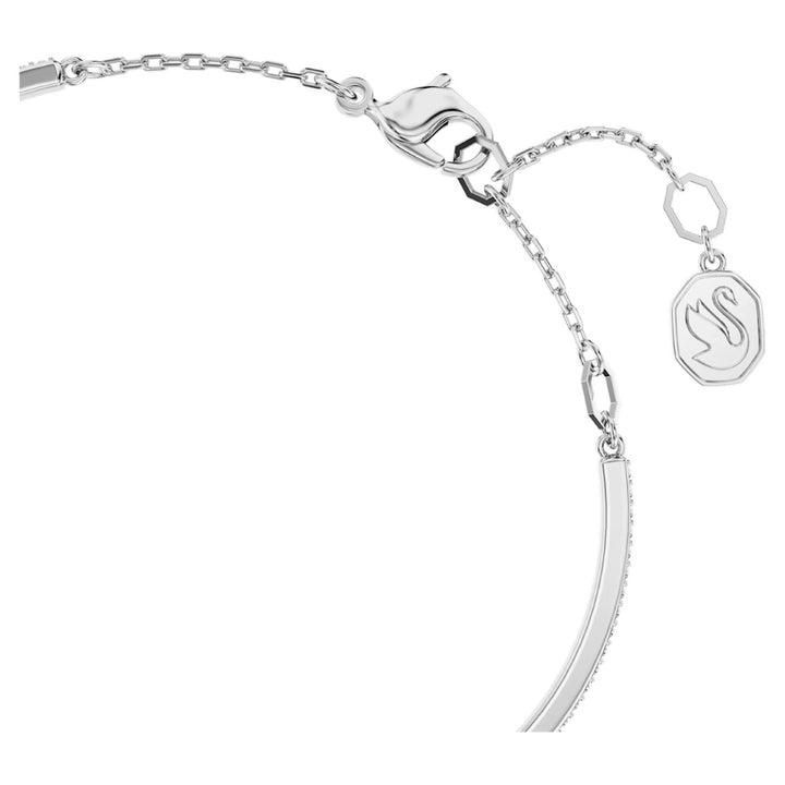 Swarovski Luna Moon Bangle - White with Rhodium Plating