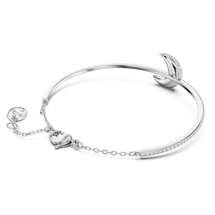 Swarovski Luna Moon Bangle - White with Rhodium Plating 5666175