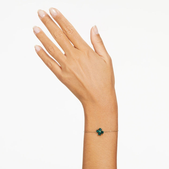 Swarovski Idyllia Clover Bracelet - Green with Gold Tone Plating 5666585