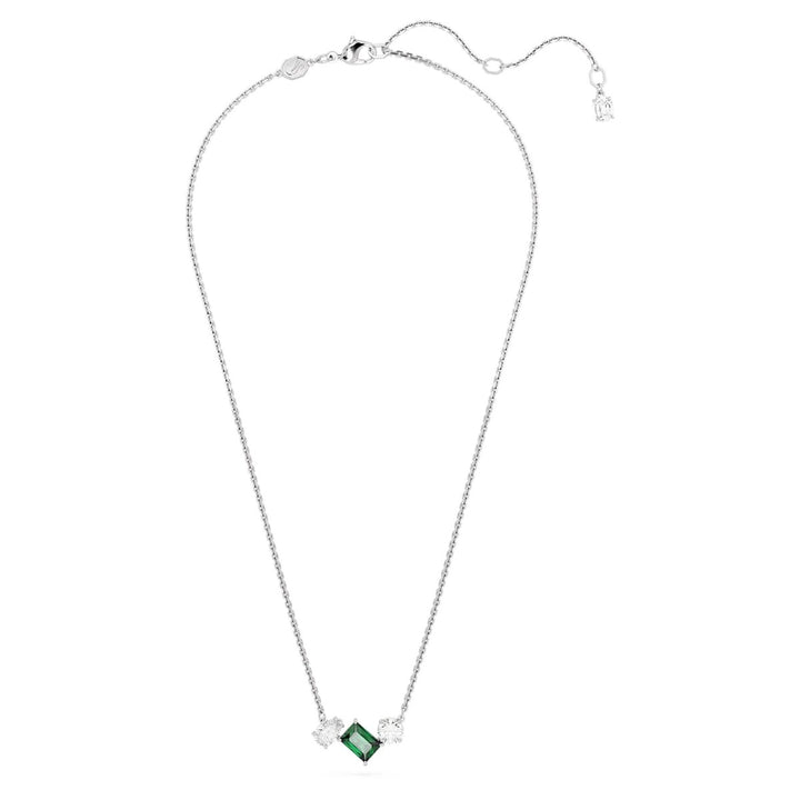Swarovski Mesmera Pendant - Green with Rhodium Plating