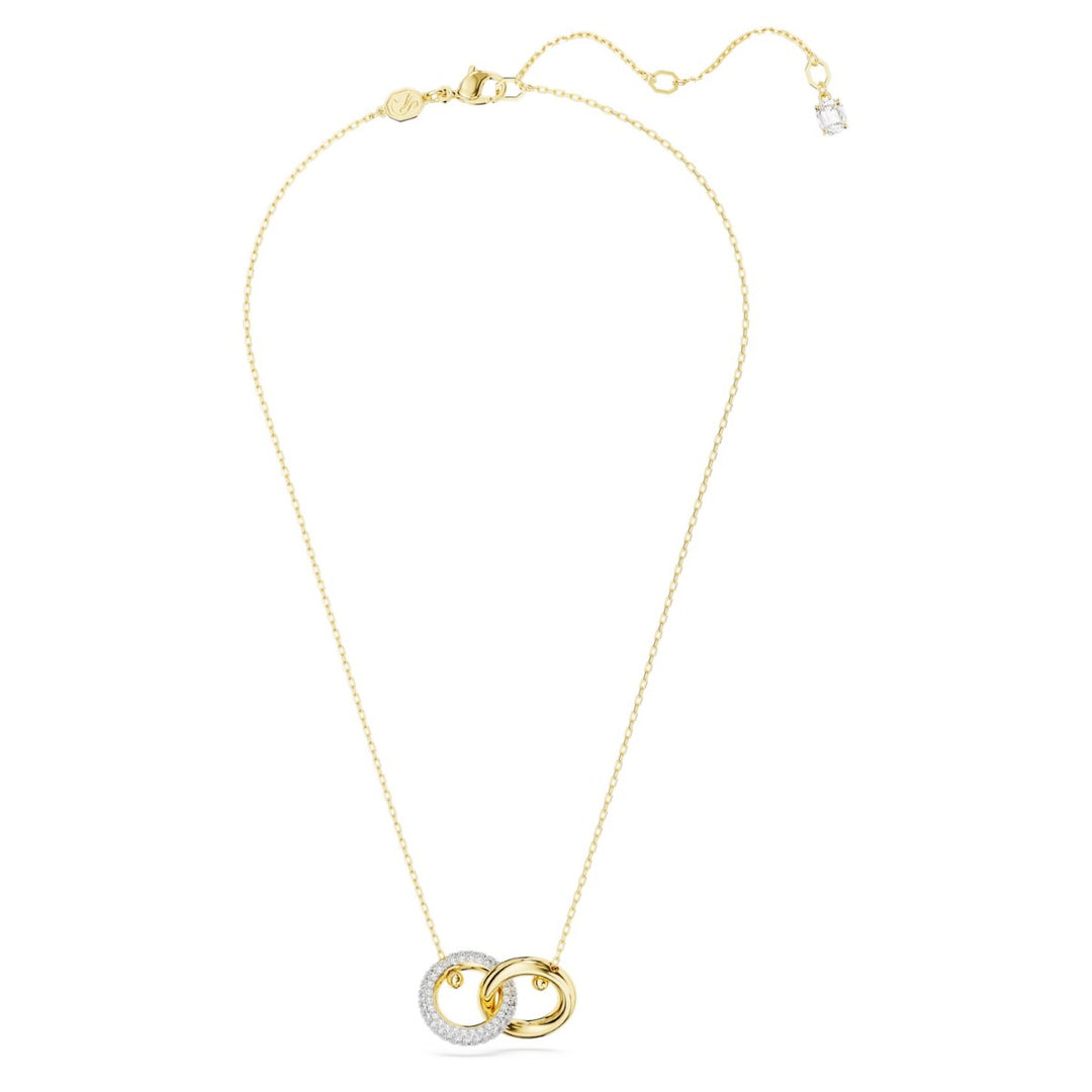 Swarovski Dextera Pendant Interlocking Loop - White with Gold Tone Plating 5668820