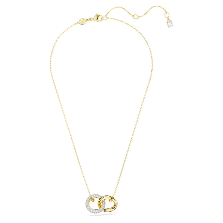 Swarovski Dextera Pendant Interlocking Loop - White with Gold Tone Plating 5668820