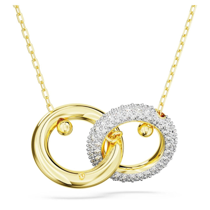 Swarovski Dextera Pendant Interlocking Loop - White with Gold Tone Plating 5668820