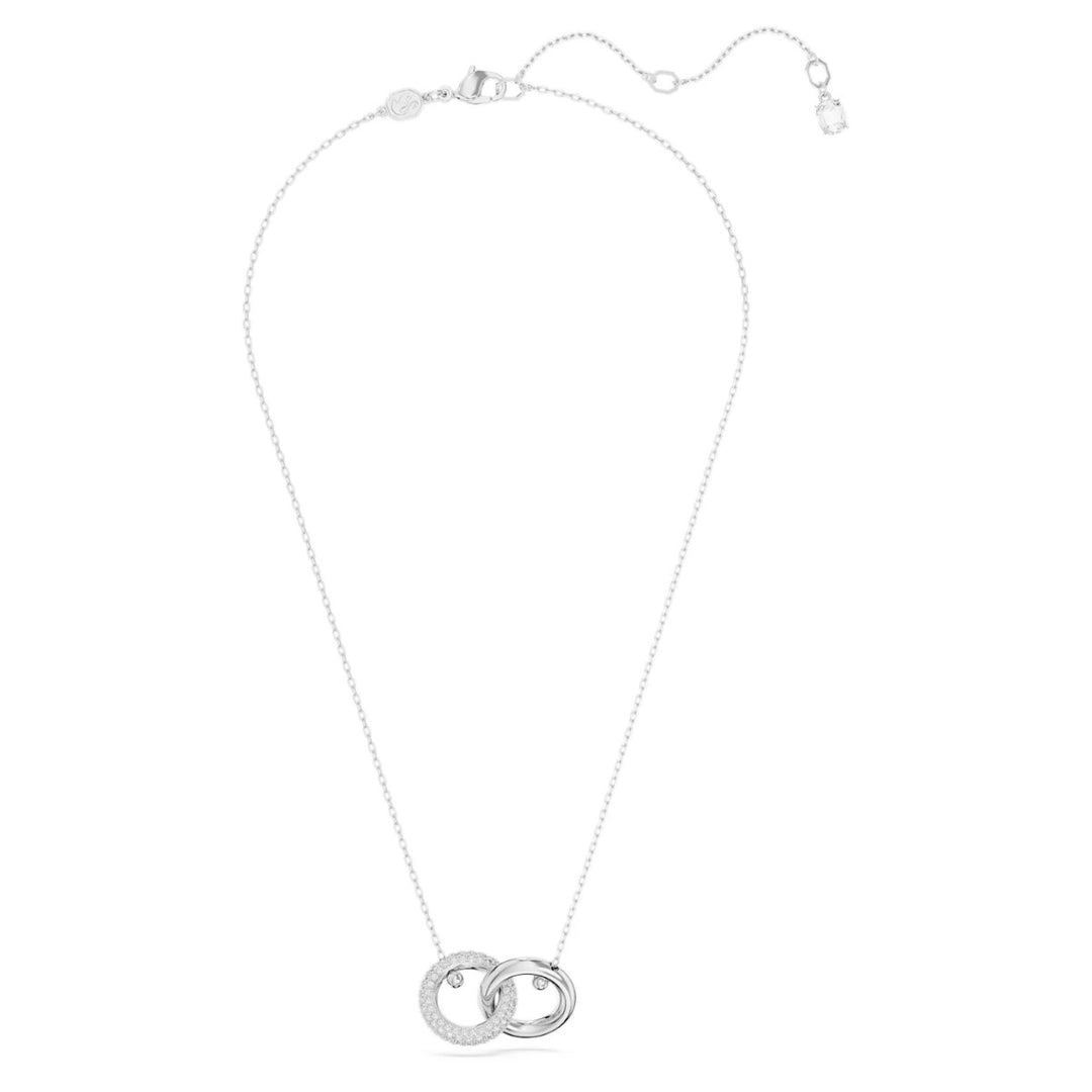 Swarovski Dextera Pendant Interlocking Loop - White with Rhodium Plating 5670251