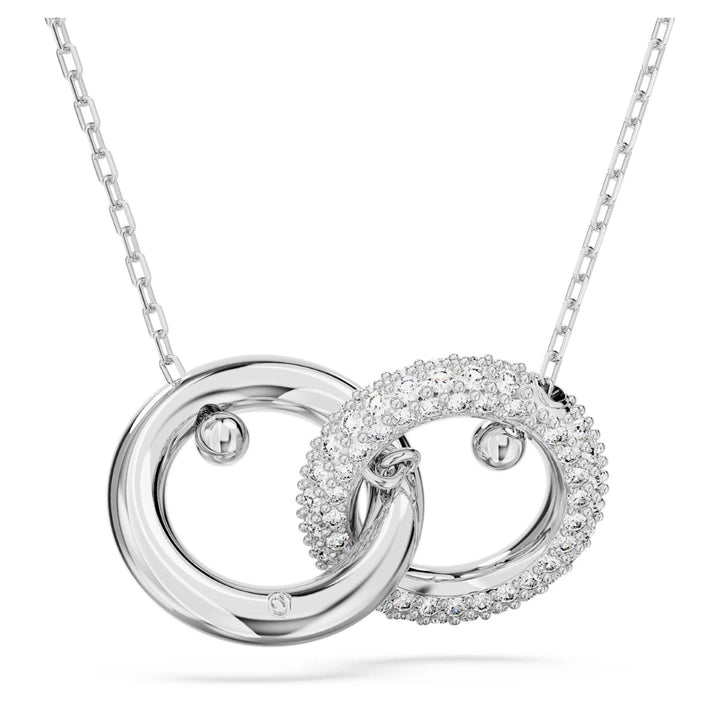 Swarovski Dextera Pendant Interlocking Loop - White with Rhodium Plating 5670251
