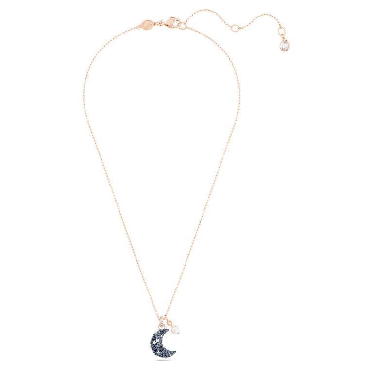 Swarovski Luna Moon Pendant - Multicoloured with Rose Gold Tone Plating 5671585