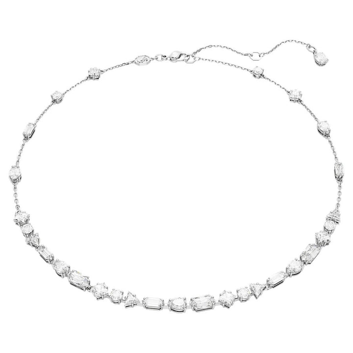 Swarovski Mesmera Scattered Design Necklace - White with Rhodium Plating 5676989