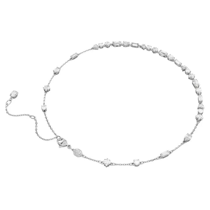 Swarovski Mesmera Scattered Design Necklace - White with Rhodium Plating 5676989