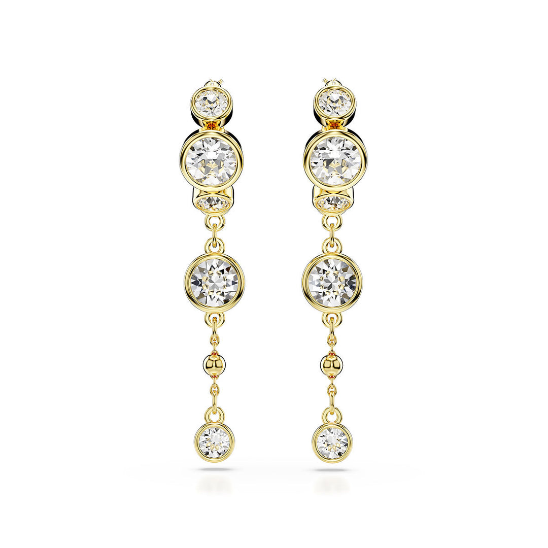 Swarovski Imber Drop Earrings - White with Gold Tone Plating