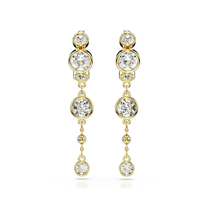 Swarovski Imber Drop Earrings - White with Gold Tone Plating