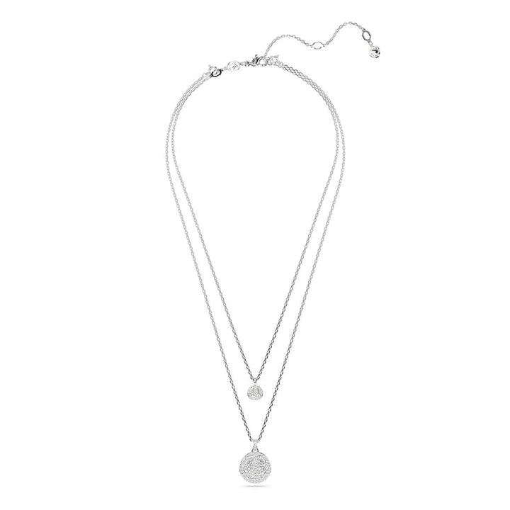 Swarovski Meteora Layered Pendant - White with Rhodium Plating 5684244