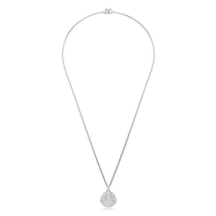 Swarovski Meteora Layered Pendant - White with Rhodium Plating 5684244