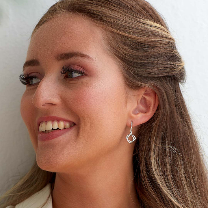 Kit Heath Alicia Small Drop Silver Earrings