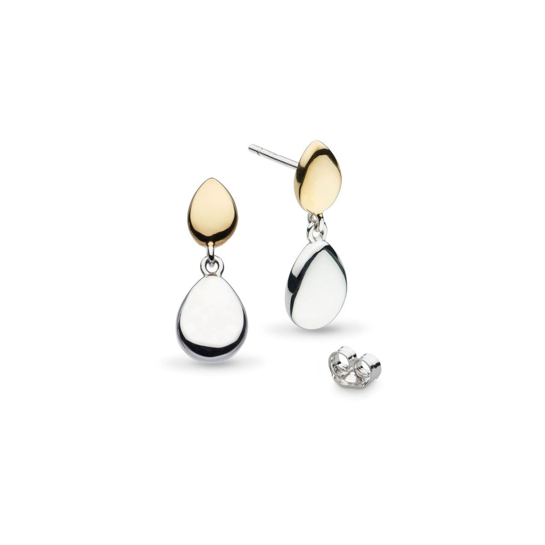 Kit Heath Coast Pebble Golden Drop Earrings 60186GRP