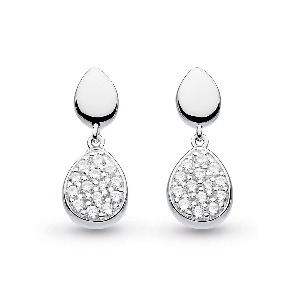 Kit Heath Coast Pebble Glisten Drop Earrings 60188CZ029