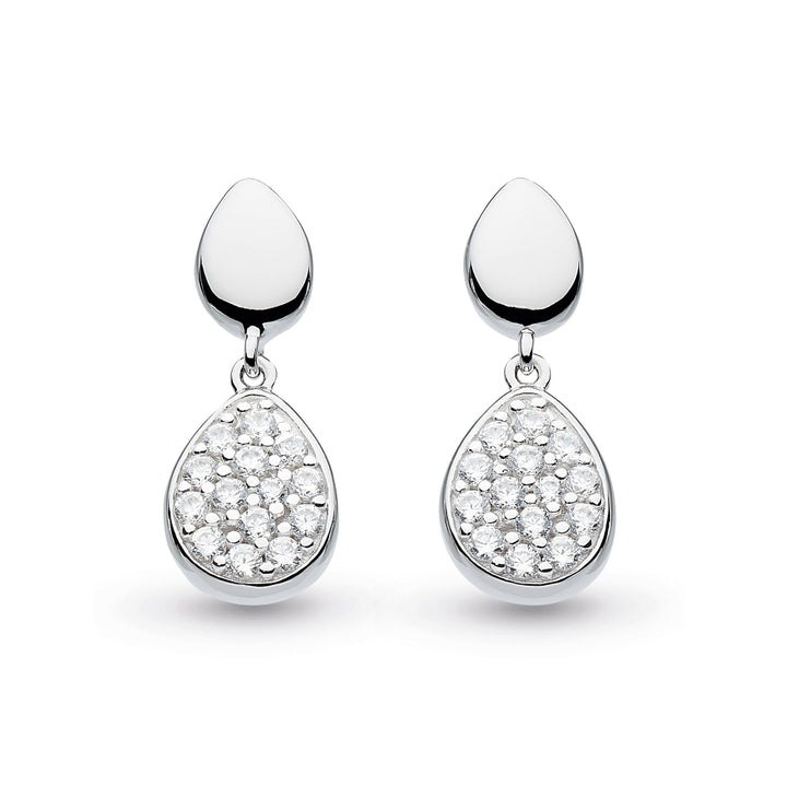Kit Heath Coast Pebble Glisten Drop Earrings 60188CZ029