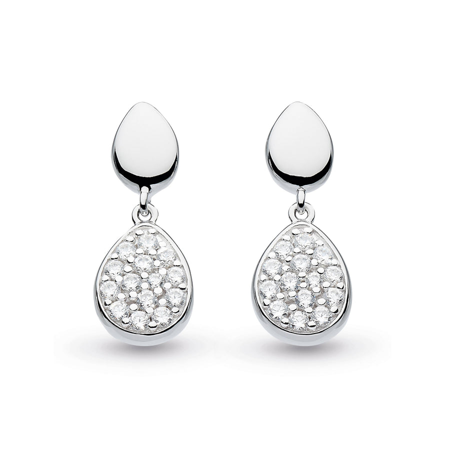 Kit Heath Coast Pebble Glisten Drop Earrings 60188CZ029